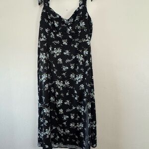 Floral Black Dress